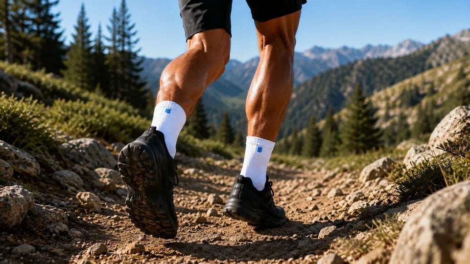 Running a wet winter trail in HydroSox waterproof socks