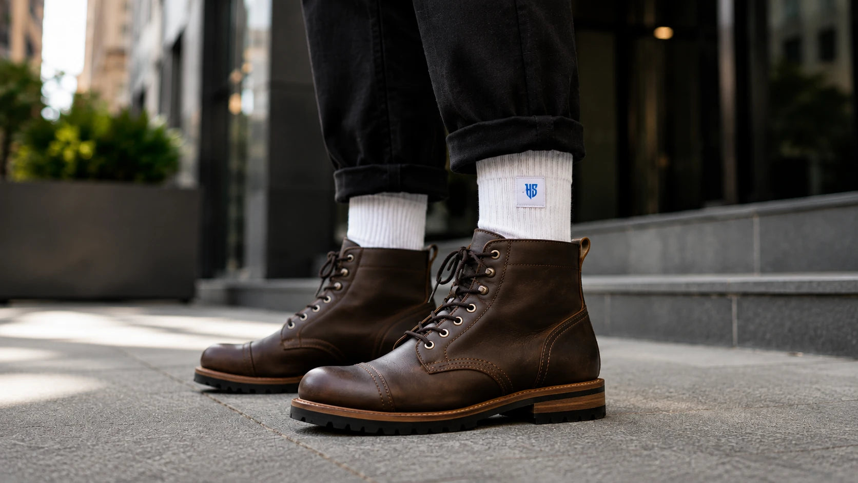 All Day in Boots in HydroSox waterproof socks